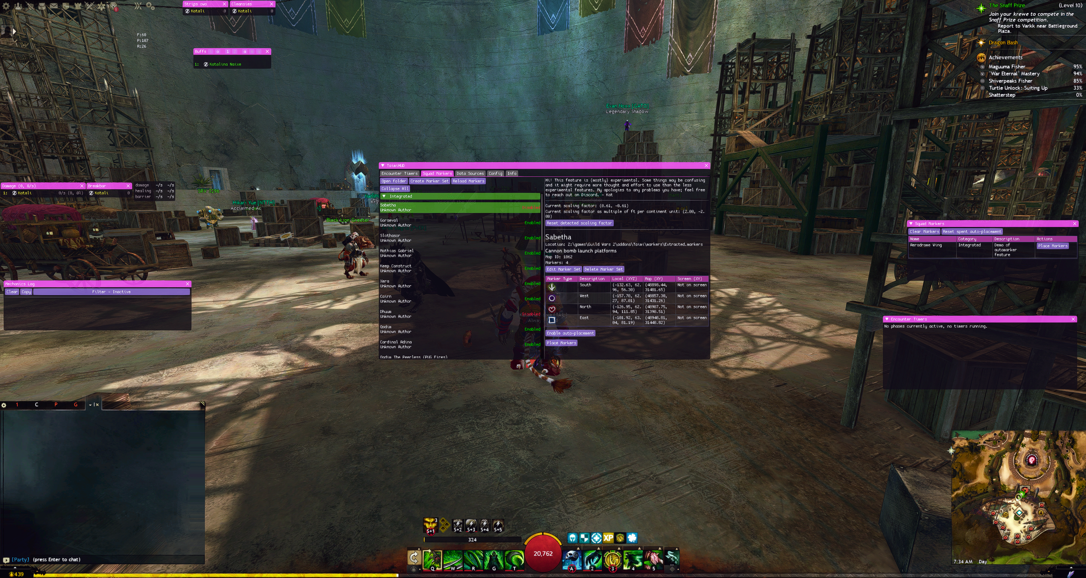 TaimiHUD, showing the markers UI.